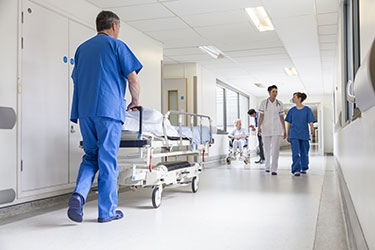doctors in the hospital hallway