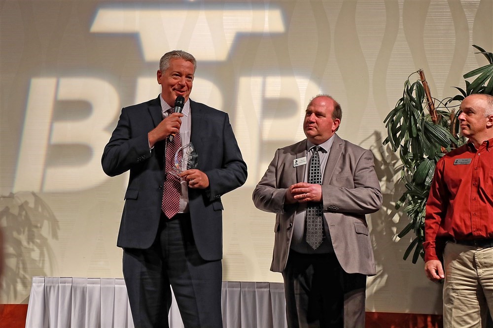 Dennis VanDerGinst receiving BBB Torch Award for Ethics