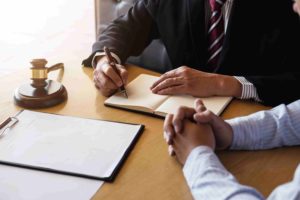 Personal Injury Lawyer's in a meeting.