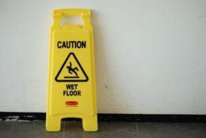 Caution Signs are used to help prevent slip and fall accidents.
