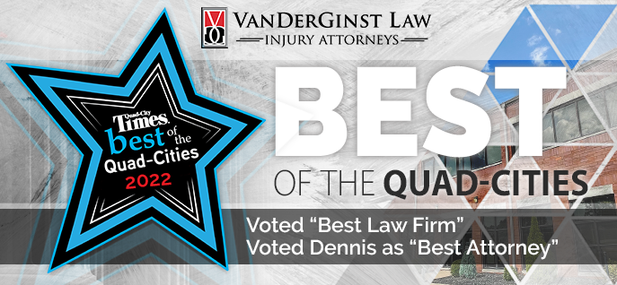 VanDerGinst Law voted Best Law Firm and Dennis voted Best Attorney